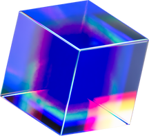 3D Holographic Glass Cube 