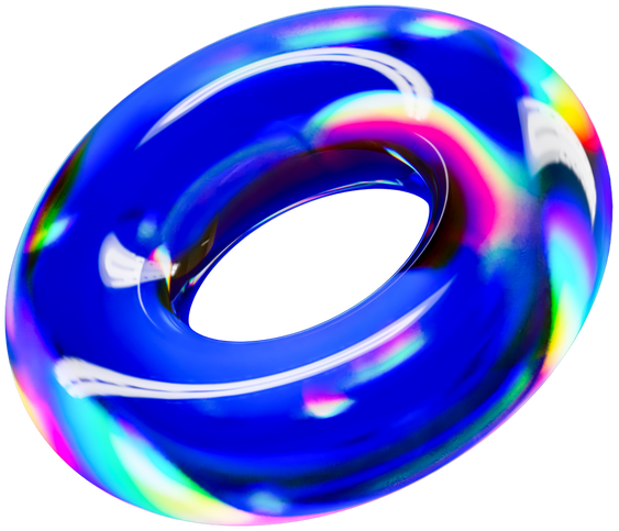 3D Holographic Glass Torus 